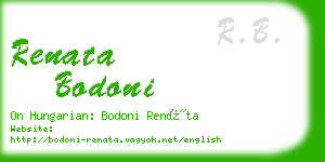 renata bodoni business card